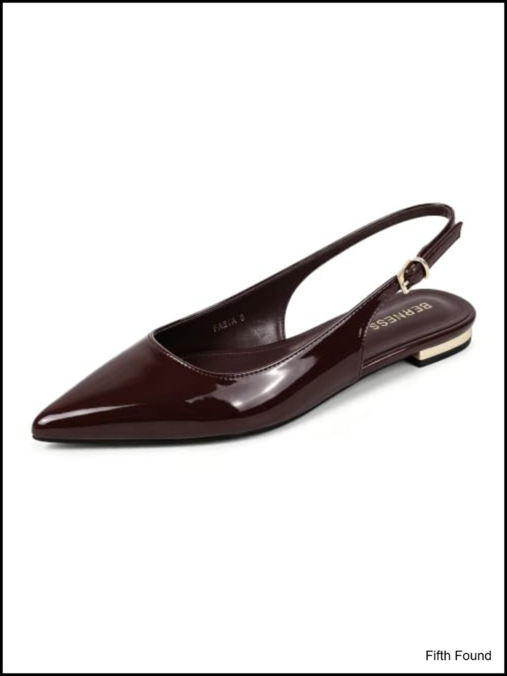 Pointed Toe Slingback Flats Buckle Strap Low Heel Women's Shoes
